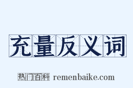充量反义词是什么意思的图片